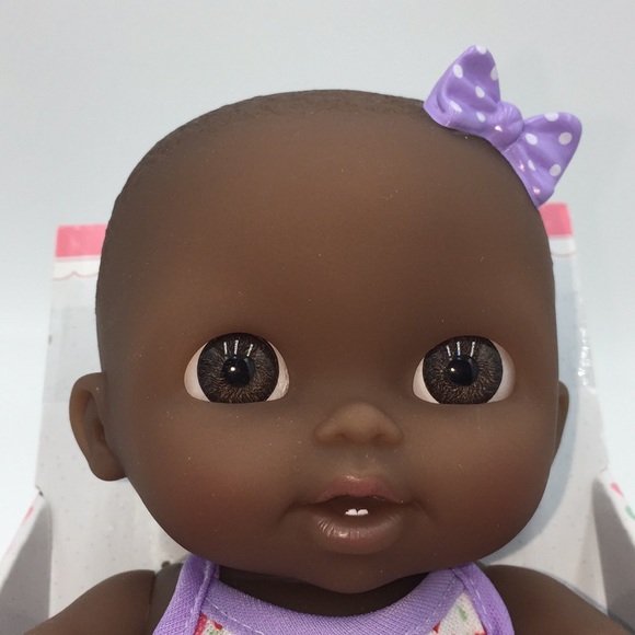 My Sweet Baby Lil' Cutesies African American Baby Doll Black Plastic Purple New - Picture 2 of 14